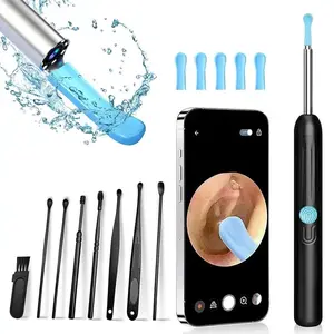 Portable Type-C Rechargeable Ear Cleaner, Ear Canal Cleaner, Waterproof Endoscope Earwax Remover Tool Cleaning Tool with Camera, Ear Pick Set, Electronic Wax Removal Kit