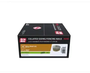 Grip-Rite 2 In. X 0 092 In. 15 Exterior Galvanized Wire Collated Ring Shank Nails 3000 Per Box