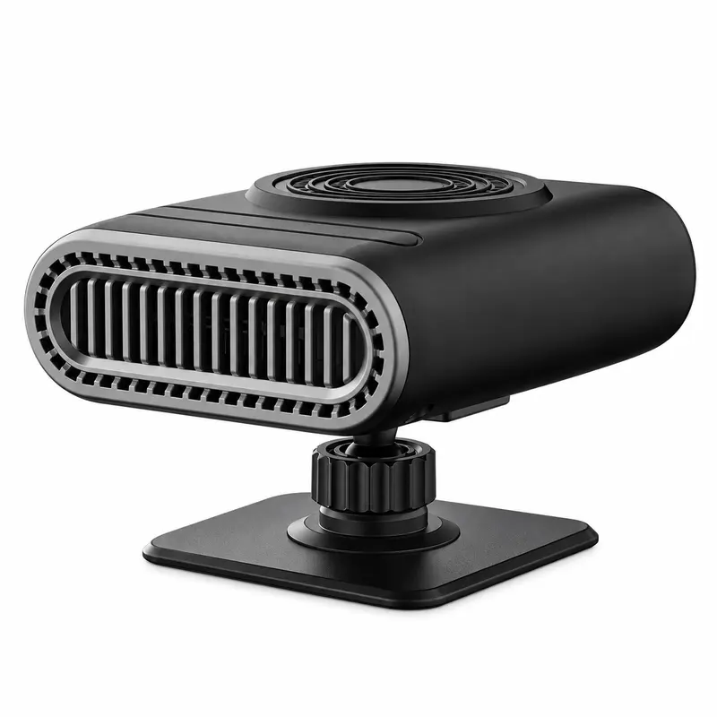 12V Car Heater, Portable Windshield Defroster and Defogger, 2 in 1 Heating and Cooling Fan, Adjustable Angle Dashboard Heater for Cars, SUVs and Trucks