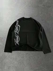 Men's Casual Long Sleeve T-Shirt, Letter Print, Daily Wear, Comfortable Fit, Versatile Style, Fall & Winter Fashion