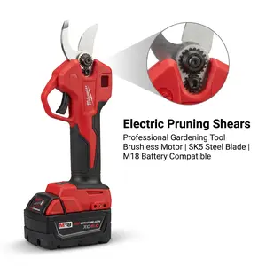 Milwaukee M18 Power Pruner 2026 #Gardening Essential: 18V Cordless Electric Shears for Soft/Hard Branches, Smart LCD Counter, Lightweight 1.6lb Design for Home Yard Work & Landscaping, Precise 25mm Cutting Garden Project Gadget