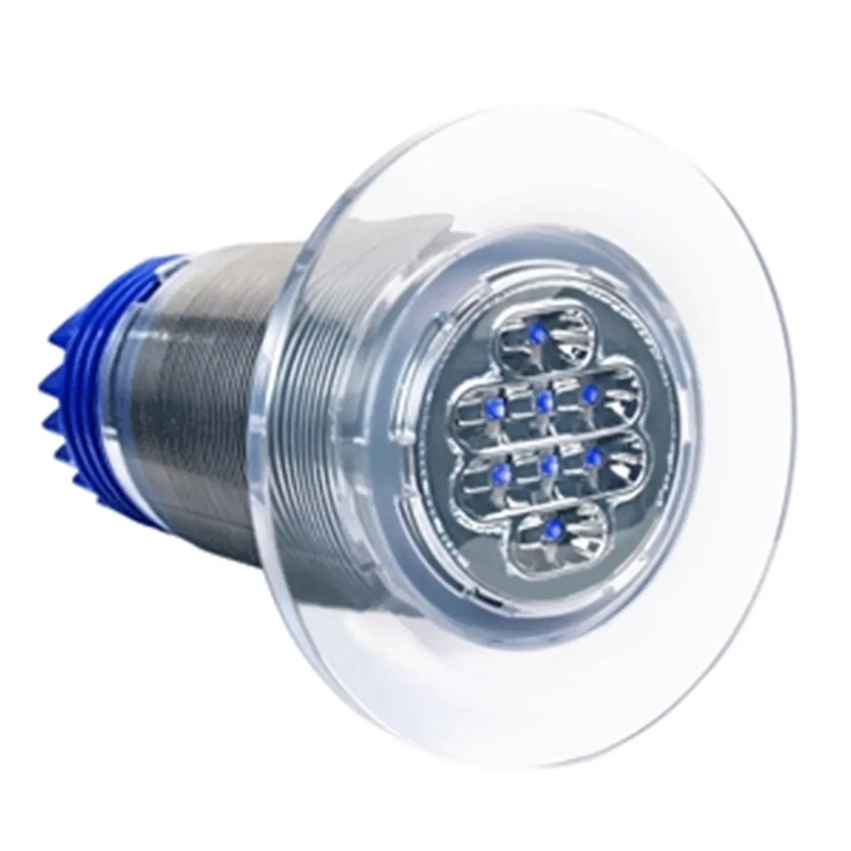 212 MAIN Aqualuma 12 Series Gen 4 LED Underwater Light, Large Thru-Hull with Corrosion-Proof Polymer Housing, Blue Light for 40-100 ft Boats, Maintainable