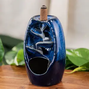 Down to Earth Blue Backflow Ceramic Burner