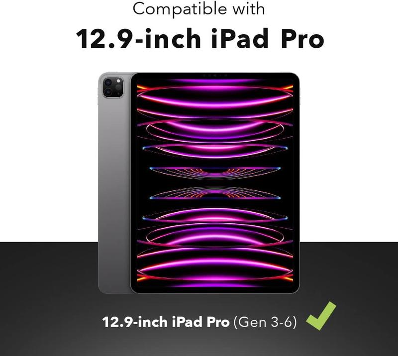 ZAGG Pro Keys Detachable Case and Wireless Keyboard for Apple iPad Pro 12.9, Multi-Device Bluetooth Pairing, Backlit Laptop-Style Keys, Apple Pencil Holder, 6.6ft Drop Protection - Charcoal