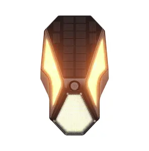 Sci-Fi Style Solar Outdoor Lights - 15000LM Super Bright 210 LEDs, 3 Modes Motion Sensor, Remote Control, IP65 Waterproof Safety Lights