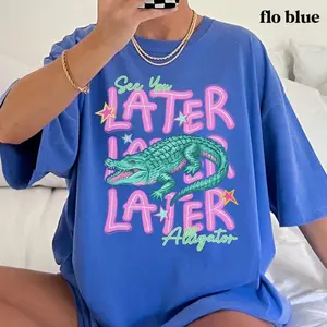 Later Gator Summer Comfort Colors Shirt, Trendy Apparel, Beach Shirt, Coastal Summer Graphic Tee, Preppy Vacation Shirt