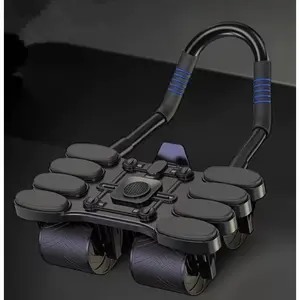 New one-piece roller ab trainer with elbow support and automatic rebound, a core fitness equipment, home fitness gear suitable for both men and women