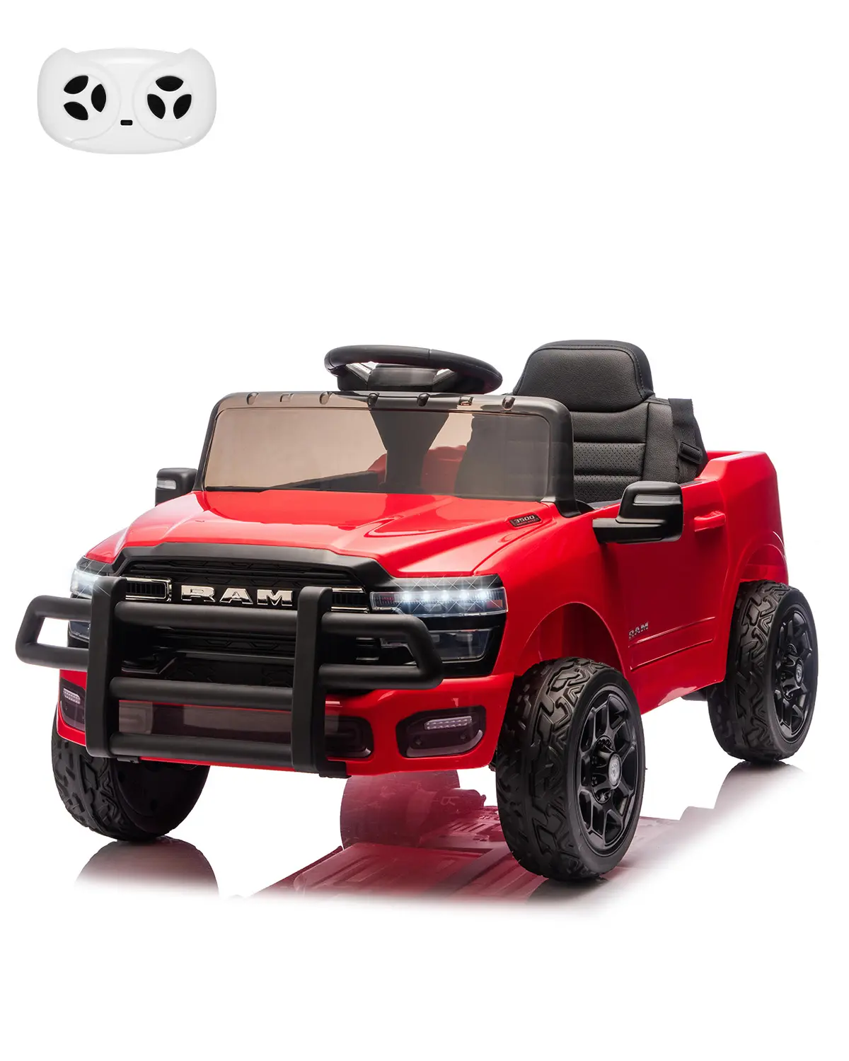 12V/6V Licensed RAM Ride-On Pickup Truck for Kids – Electric Car with Remote Control, LED Lights, Fresh Suspension, 3 Speeds, Music, All-Terrain Tires, Perfect Gift for Boys & Girls