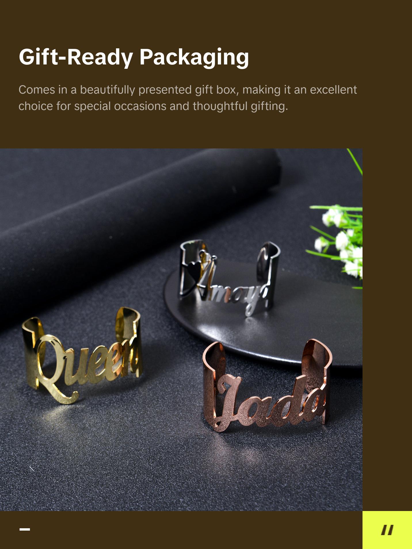 Personalized Name Cuff Adjustable Bracelet