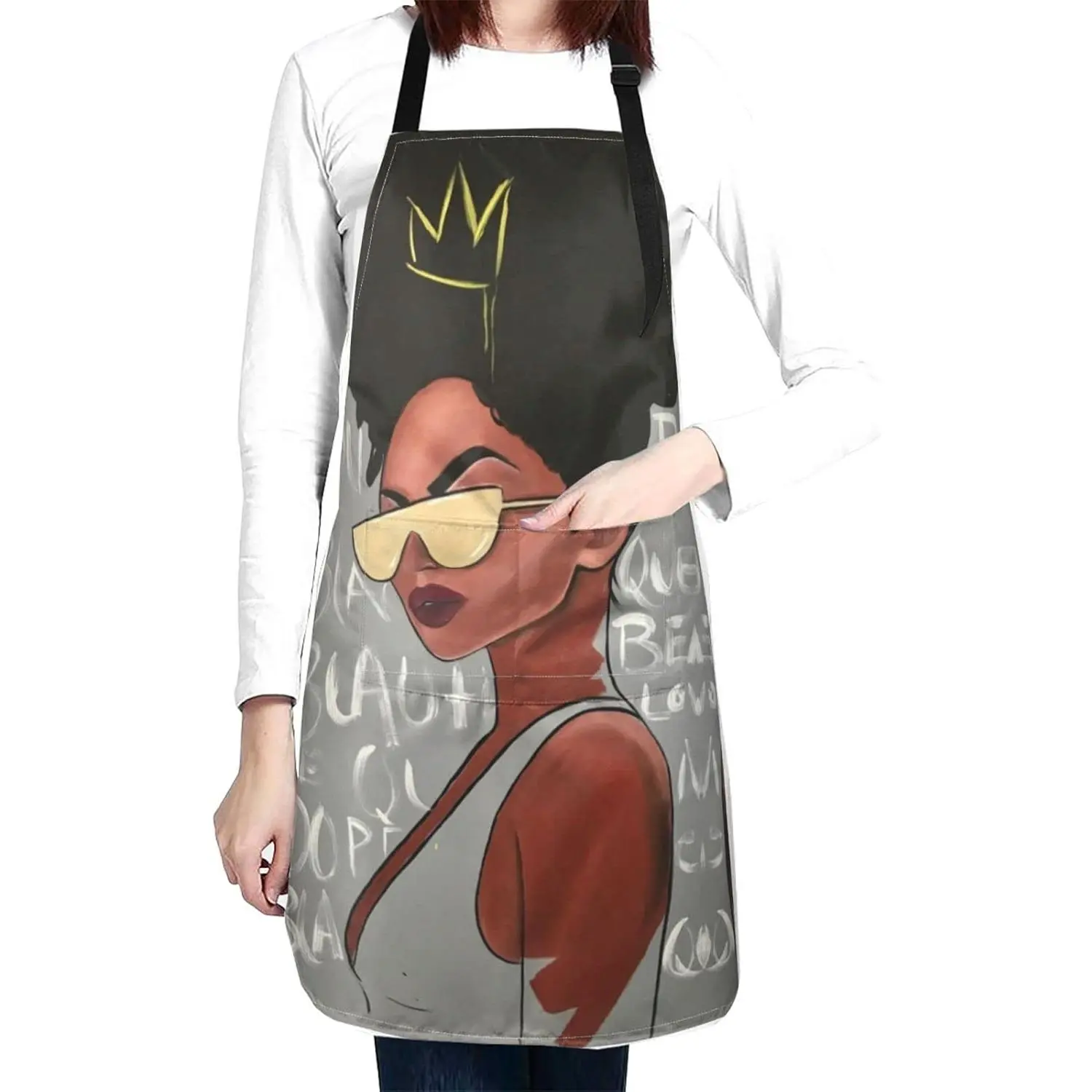 Apron with 2 Pockets Kitchen Chef Aprons Bibs for Cooking Baking