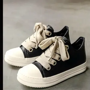 Fashion Shoe - Closed Toe Sneaker with White and Black Contrast