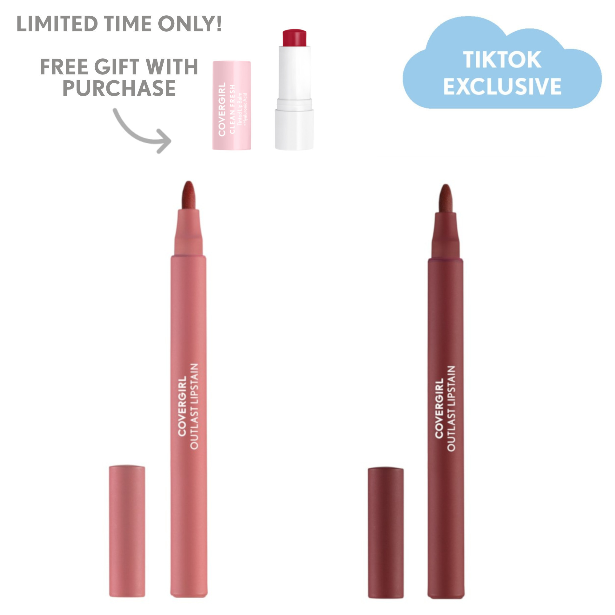 COVERGIRL Contour + Stain Bundle: Outlast Lipstain Duo