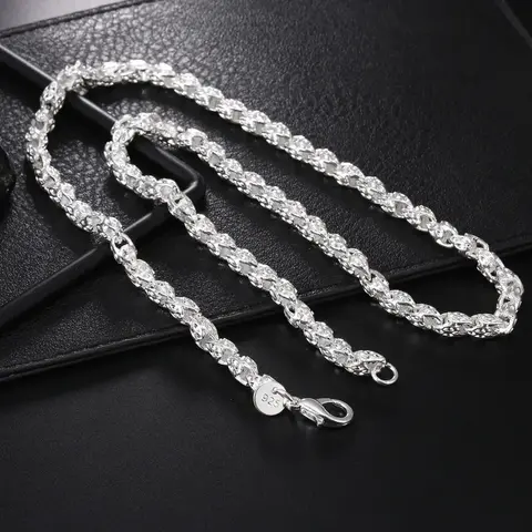 925 Sterling Silver Flat Cable Link Classic Chain Necklace - 20-24 in Unisex Polished Jewelry for Weddings, Daily Wear, Cool Gifts for Accessories Adults