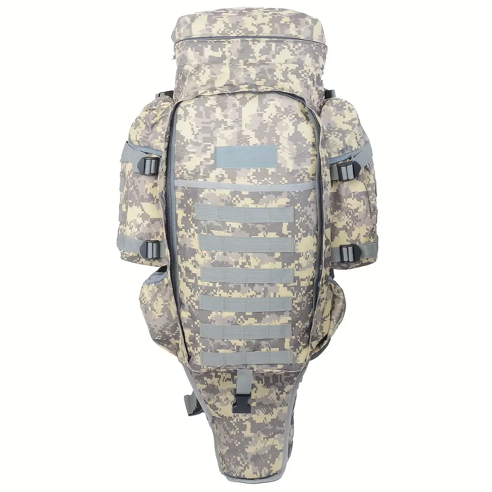 1pc 75L High-Capacity Multi-Functional Camouflage Pattern Backpack - Biker Outdoor Bag for Hiking, Casual Use, Backpacks