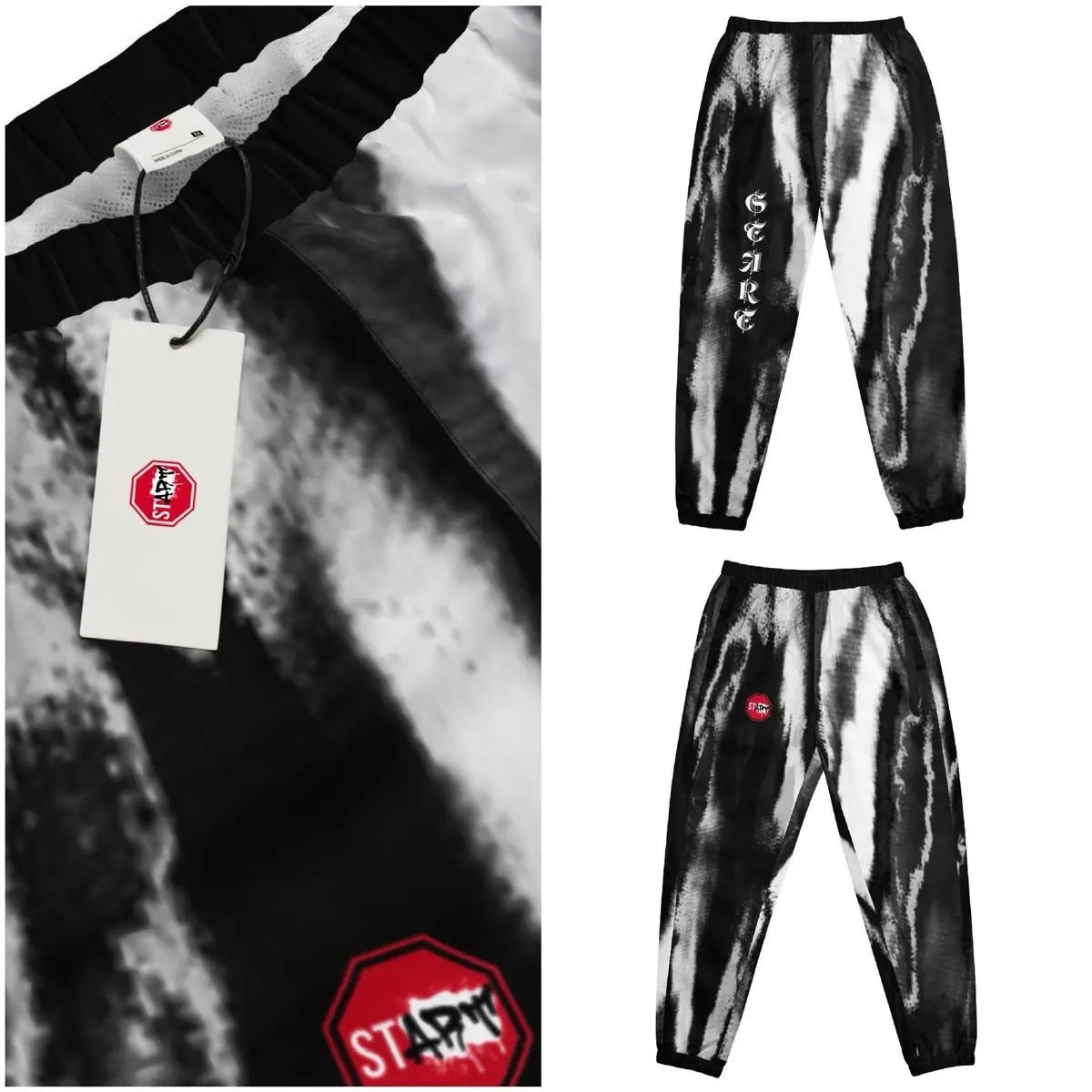 ST Graffiti Fade Track Pants by STARTSIGN - B&W Street Workout Pants - Street Activewear 2025