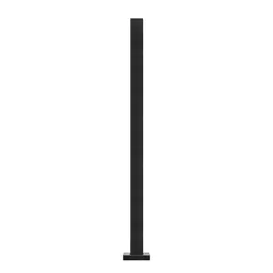 Father's Day Gift Spring new arrivals Glass Clamp, 37.4" Height Glass Railing Bracket for 0.39 "-0.47 " Thickness Tempered Glass, 304 Stainless Steel Glass Mounting Clamp, Glass Shelf Bracket for Balcony, Garden, Deck, Stair, Black