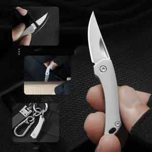 Compact Stainless Steel Folding Knife, Sharp Blade, Ideal for Camping, Hiking, Daily Use, Emergency Tool, Portable Design, Outdoor Fishing Gear, Mini Knife