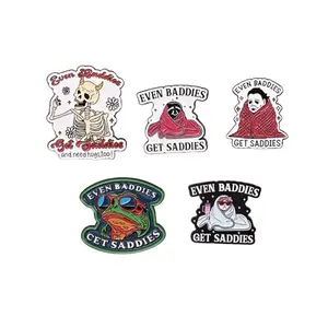 “Even Baddies Get Saddies” funny enamel pin