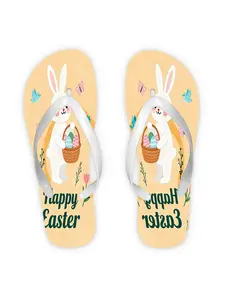 2026 Summer New Women's Flip Flops, Open Toe, Flat Heel, Multiple Colors & Sizes Available, Easter Bunny Pattern, Ideal for Mother's Day & Holiday Gifting, Comfortable for Daily & Beach Wear, Lightweight & Stylish, Women Shoes