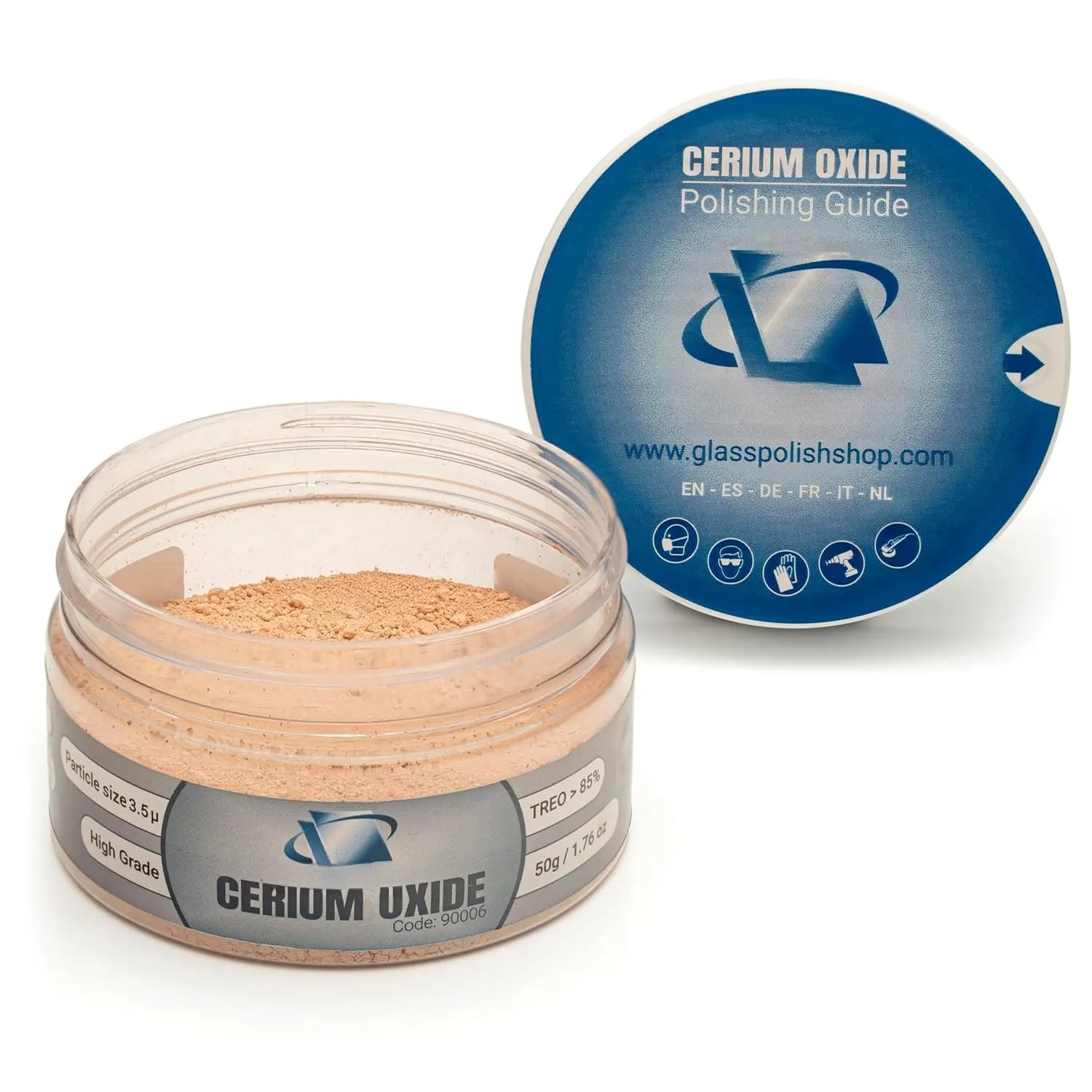 PRO Cerium Oxide ing  - 1.76oz (50g) High-Grade 85% Pure Suspension-Treated Formula, 3.5 Micron for  Scratch Removal, Windshield ing and Restoration