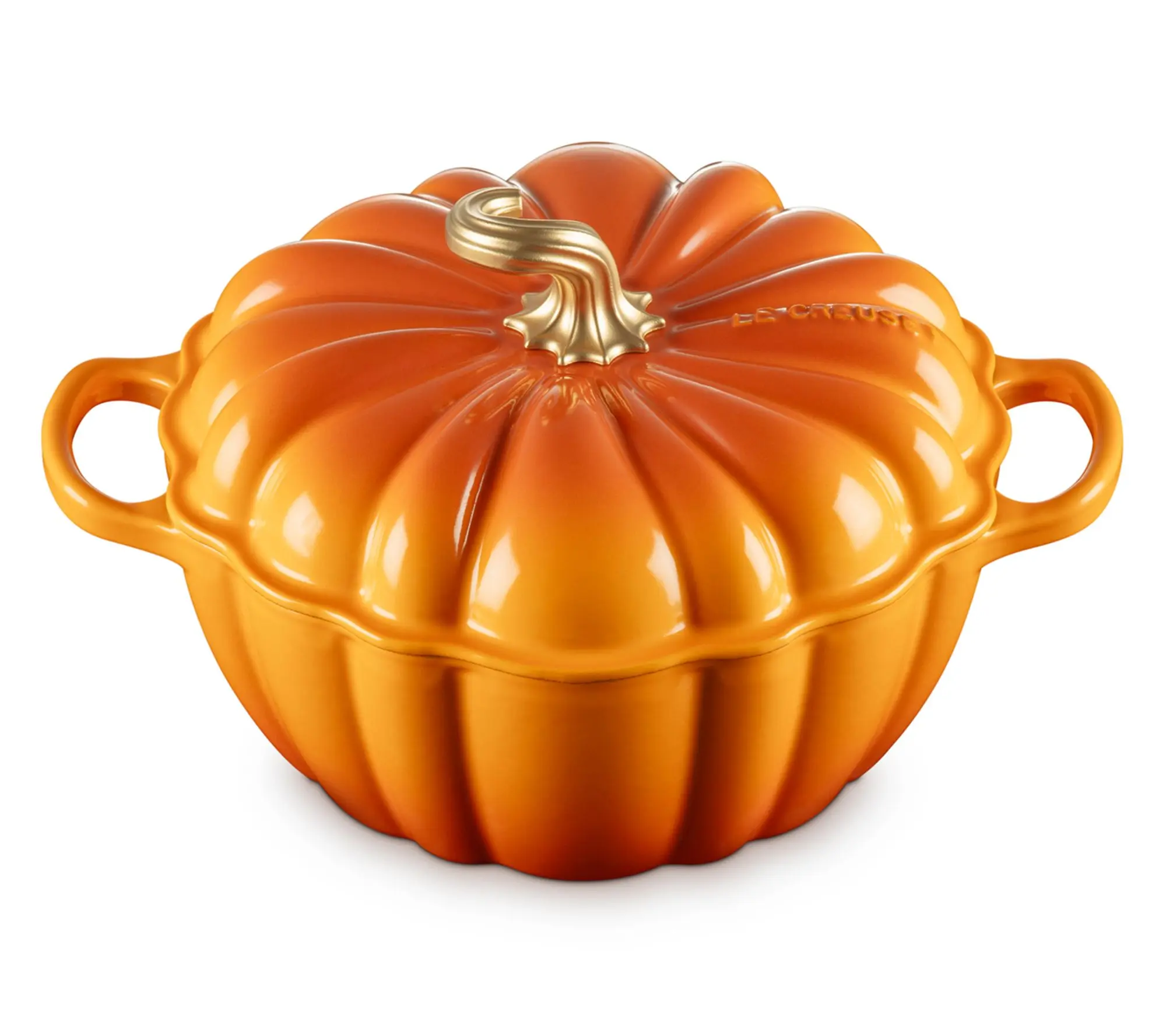 Le Creuset 4-qt Pumpkin Cocotte with Gold Knob Le Creuset 4-qt Pumpkin Cocotte with Gold Knob
