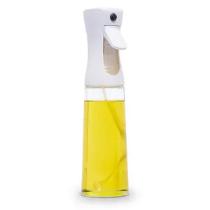 COOK WITH COLOR Glass Oil Sprayer for Cooking, BBQ, Salad Olive Oil Spray Bottle with Non-Slip Handle, Oil Sprayer Bottles for Healthy Eating, Grey