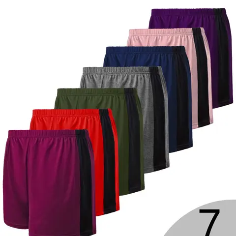 Plus Size Women's Colorblock Side Stripe Pajama Shorts, Minimalist Casual Comfy Elastic Waist Pajama Shorts for Daily Wear, Women's Sleepwear & Loungewear for All Seasons, Womenswear, Pjs, Pajama Sleeping Shorts