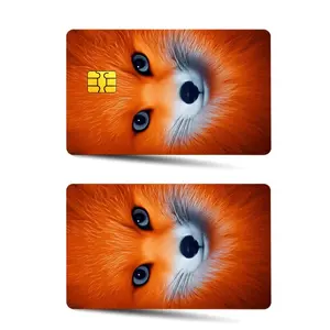 Fox Design Credit Card Vinyl Stickers, Ultra-Thin Skin-Stickable, Waterproof and Scratch-Resistant, 2 Pieces Per Set