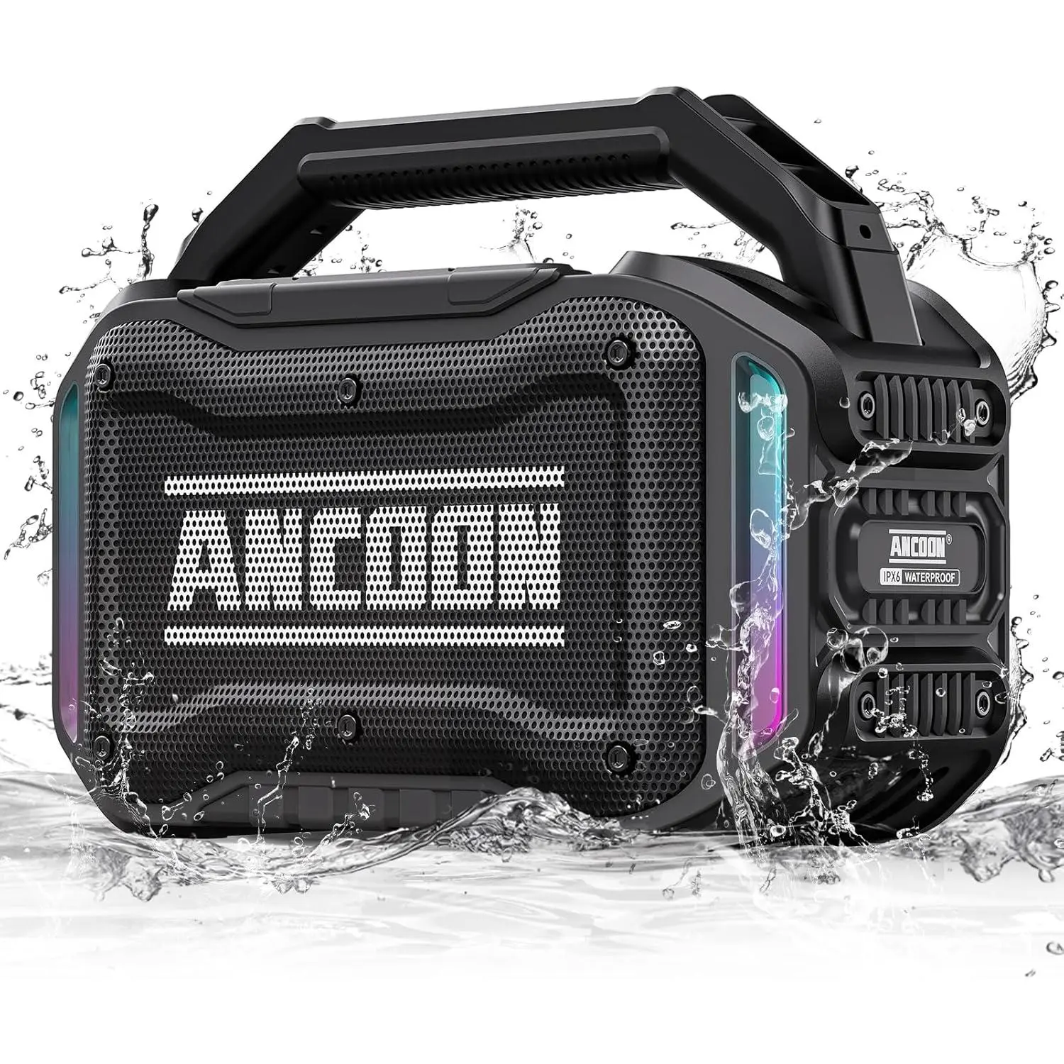 Speakers  : 80W() Loud Speaker with Bass, 20H Playtime, IPX6 , Large Jobsite Speakers for Work, Outdoor, Workshop, Garage, Portable Speaker with TWS (Black)