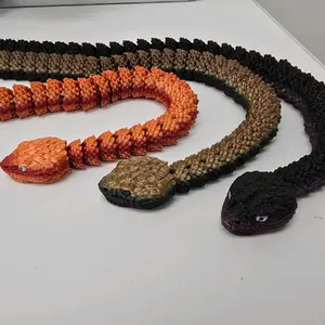 Rattle Snake 3D Printed Multicolor Collectable Fidget - Stress-Relieving