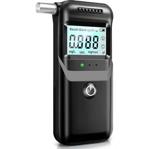 2026 Portable Breathalyzer for Alcohol with LCD Digital Display Personal Alcohol Breath Tester with 5 Mouthpieces for Home and Party Use
