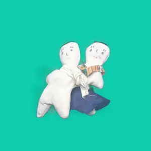 Voodoo doll couple 4 inch