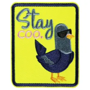 Cute Animal Embroidered Patch, Back Adhesive Iron-On, Suitable for Clothes Jackets Hats Accessories, Stay Cool Design