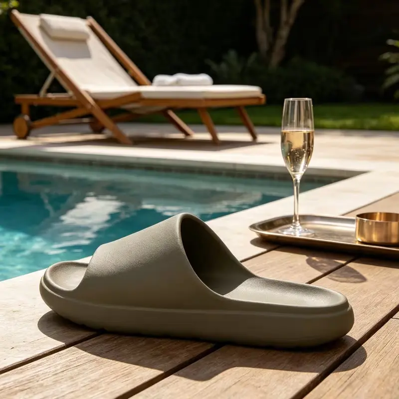 Women's Athletic Pillow Slide Sandals, Comfortable EVA Slip On Open Toe Slippers, Lightweight & Non-Slip for Indoor, Beach, Casual Wear, Toe Open Slippers, Preppy, Slides For Women, Modest, Thoughtful Gift, Outdoor, Foam Slides, Beach Resort Slippers