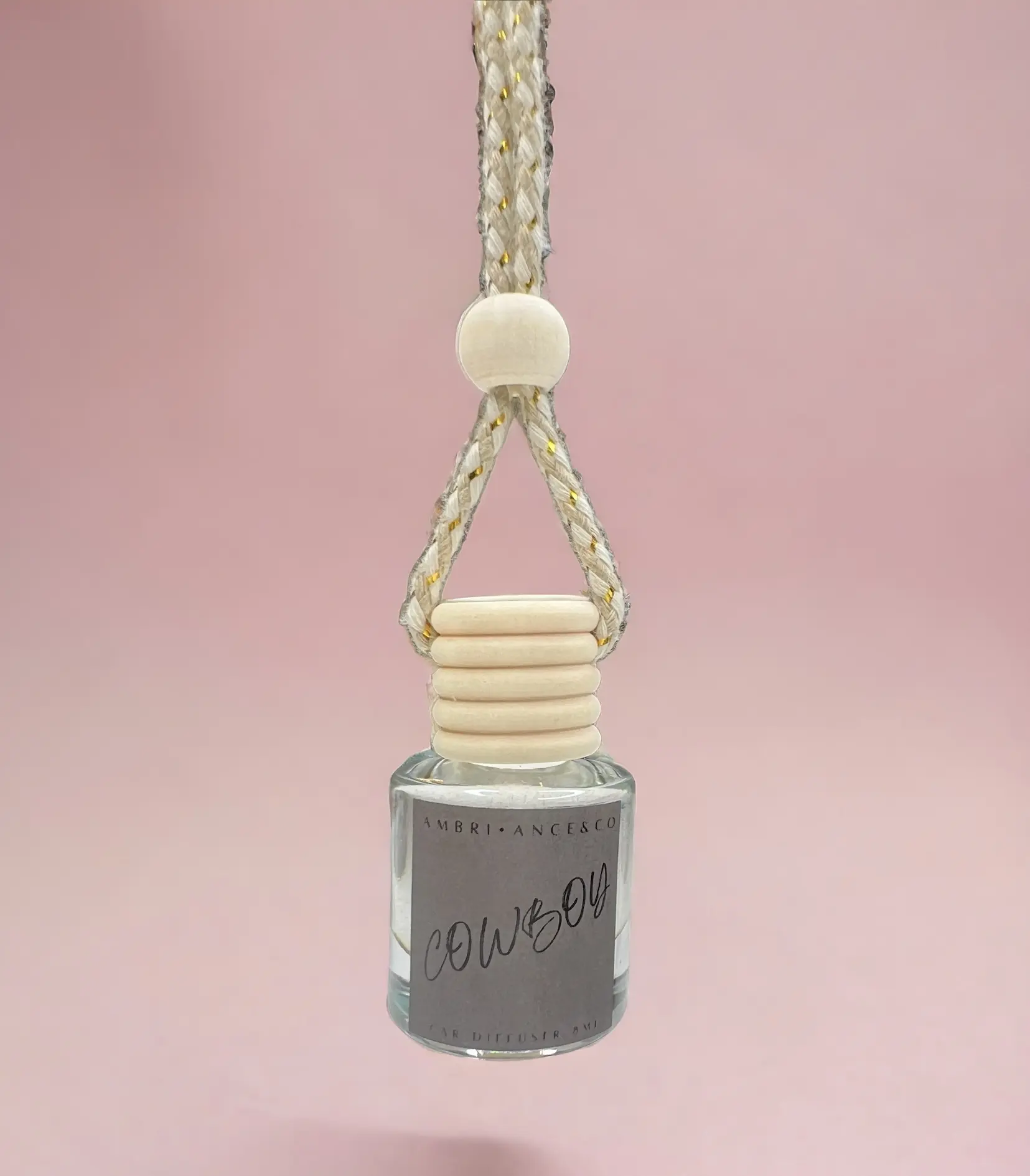 Cowboy • Scented Car Freshener Cologne, Masculine Scent. Ambri•ance & Co Product.