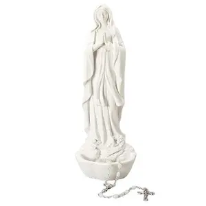 Our Lady of Lourdes Rosary Holder 8" H