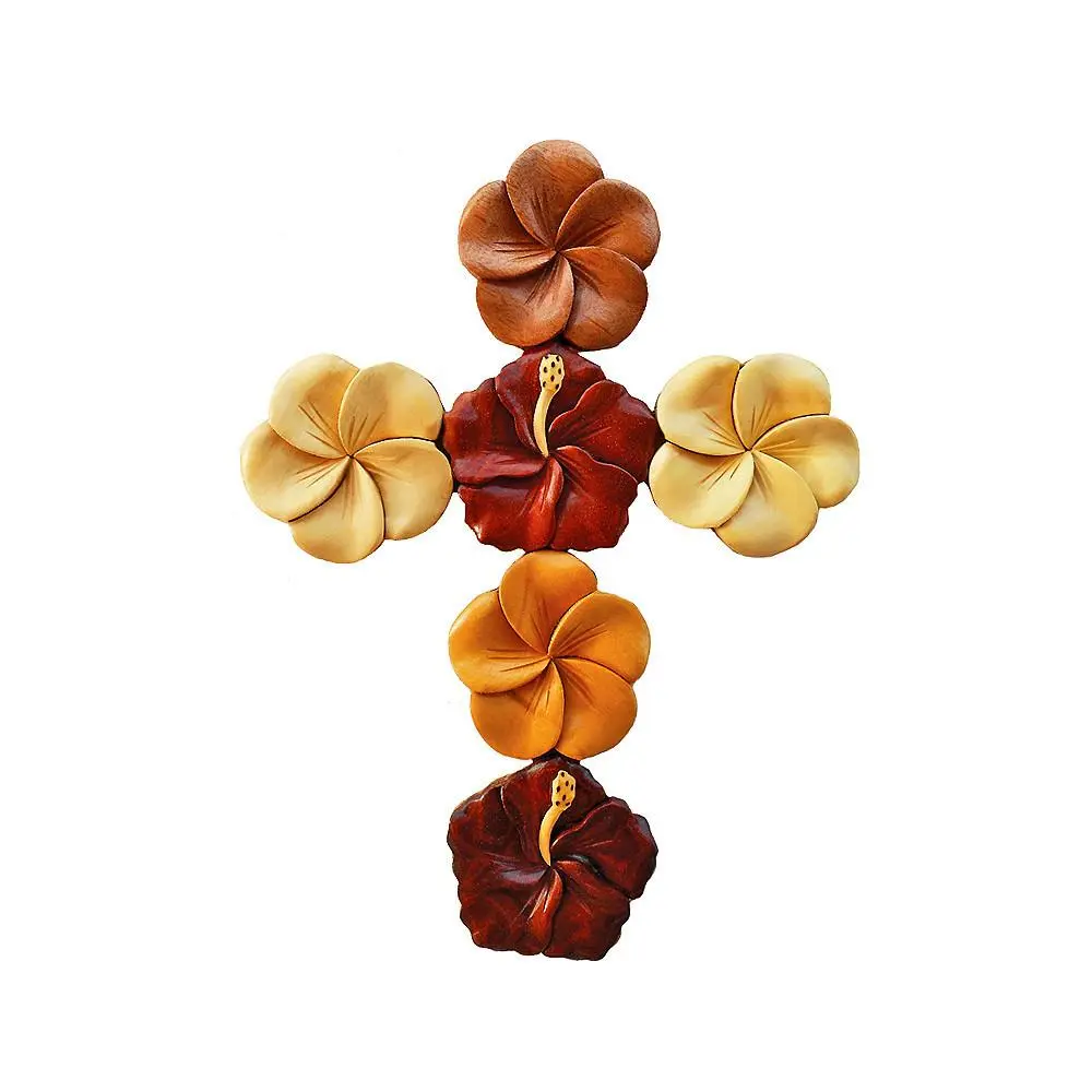 Tropical Flower Cross - Ornament