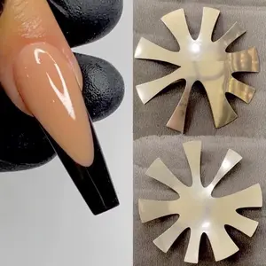 Deep French cut for acrylic nails
