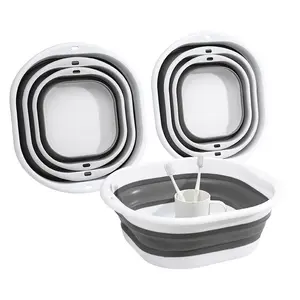 3-Piece Foldable Wash Basin Set, Lightweight Multi-Use Folding Sink for Camping and RV, Large Medium Small Sizes, Portable Water Bowl