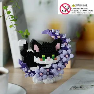 DIY Granule Building Blocks Cute Flowers Moonlight Small Animals Series, Birthday Christmas Valentine's Day Gift, Fun Educational Toy