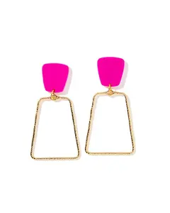 LINNY CO Kaelyn Statement Earrings - Magenta, Elegant Design, Stylish Accessory for Any Occasion
