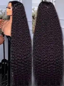 13x6 Lace Wig Human Hair Curly Wig For Women 36 Inch Brazilian Pre Plucked Deep Wave Water Wave 13x4 HD Transparent Lace Frontal Wigs