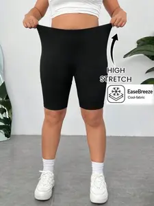 EZwear Black Quick-Dry & Cooling Plus Size Compression Shorts