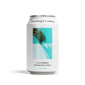 Something & Nothing Cucumber Premium Soda Beverage, 12 fl oz, No Added Sugar, Natural Sparkling Juice, No Preservatives, Great Taste Award-Winning, Vegan, Low Calorie