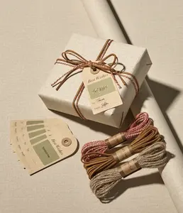 Vitalizart 17/30 Inch Textured Kraft Wrapping Paper Set with Twine Ribbon and Scratch-Off Gift Tags, Extra Thick Neutral Gift Wrap Kit for Birthday, Wedding, Baby Shower, Graduation, Christmas tiktokshopspringglowup