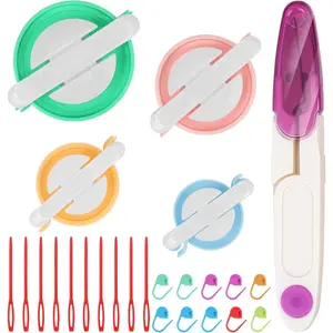 Pompom Makers 4 Size Pom Poms Maker Tool Set DIY Fluff Ball Weaver for DIY  Yarn Knitting Craft Project with   (with Accessories (10+10)