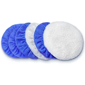 15 Pcs Buffer Wax Cap Polishing Pad Car Wax Cap Kit Orbital Buffer Polishing Machine for Surface Polishing and Finishing of Cars, Furniture, Wooden Floors, Home Appliances, Musical Instruments, Etc.