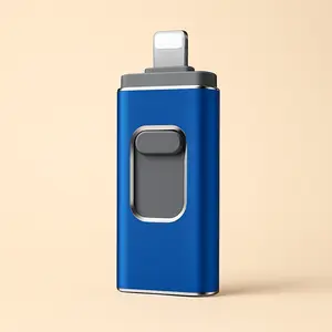 USB 3.0 Flash Drive for iPhone & Type-C & Android &PC, 4 in-1 Memory Stick Thumb Drive Photo Stick Pen Drive Memoria Portátil, USB Flash Drives, 64GB/128GB/256GB/512GB/1TB External Data Storage