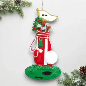Personalized Golfer Christmas Ornament – Custom Golf Bag with Name & Year – Golf Gift for Men, Women, Coaches – Holiday Keepsake – Noel Box