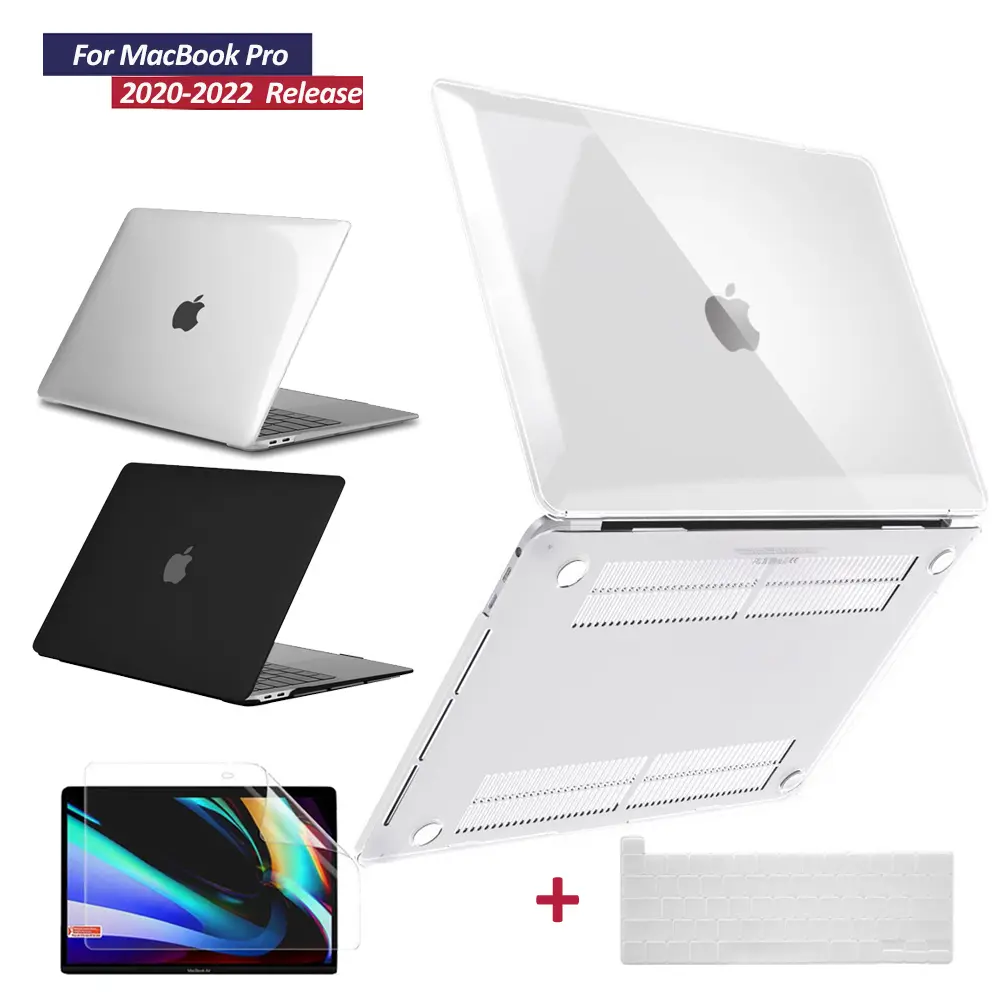 HOMEYA For MacBook Pro 13.3" Case A2338 M2 M1 A2251 A2289, Slim Hard PC Shell Laptop Cover & Keyboard Skin & Screen Protector Full Protection for Macbook Pro 13 Touch ID Touch Bar